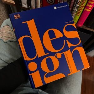 DK Smithsonian DESIGN Hardcover Coffee Table Book | Blue & Orange